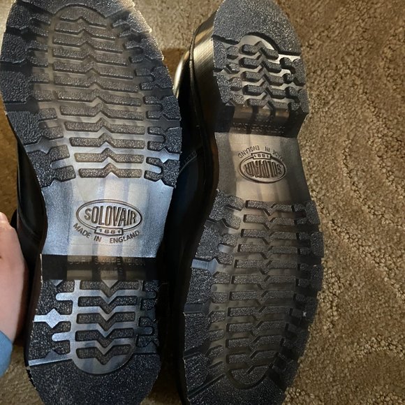 Solovair last shape 2499 Navy Rub-Off 3 Eye Gibson Shoe, M 7 W8 - Picture 5 of 7